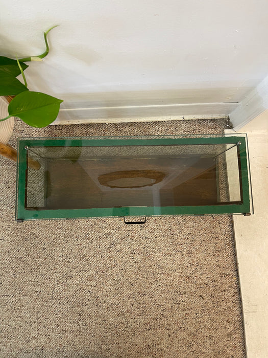 Antique Alfred Noack Oak and Glass Countertop Display Case with Brass Hardware, Oakland California Maker