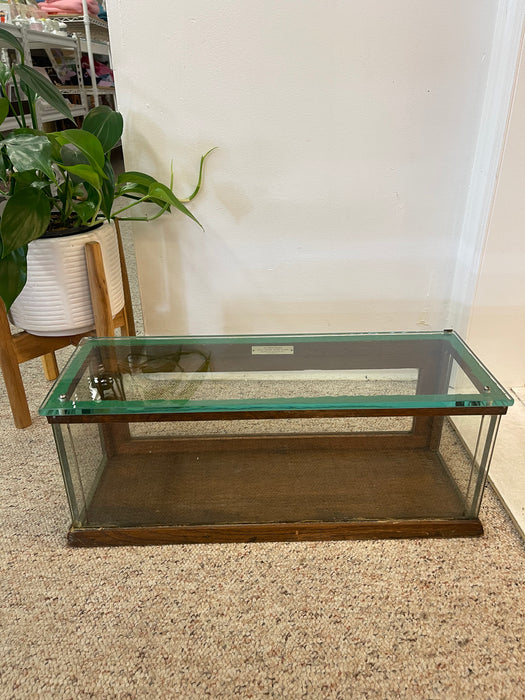 Antique Alfred Noack Oak and Glass Countertop Display Case with Brass Hardware, Oakland California Maker