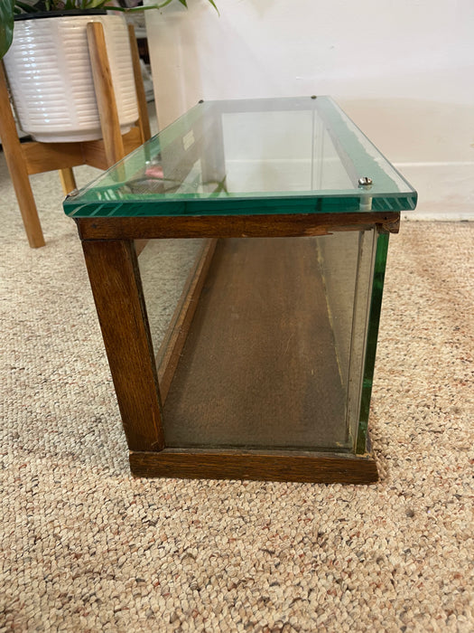 Antique Alfred Noack Oak and Glass Countertop Display Case with Brass Hardware, Oakland California Maker