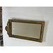 Antique Arched Sculpted Wood Frame Mirror With Floral Etching.