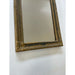 Antique Arched Sculpted Wood Frame Mirror With Floral Etching.