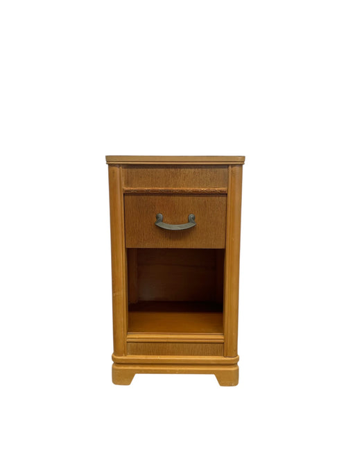 Antique Art Deco Side Table with Drawer Original Handle