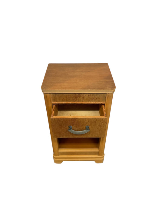 Antique Art Deco Side Table with Drawer Original Handle