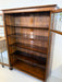 Antique Arts and Crafts Oak 5-Shelf Bookcase with Stained Glass Doors (Available by Online Purchase Only)