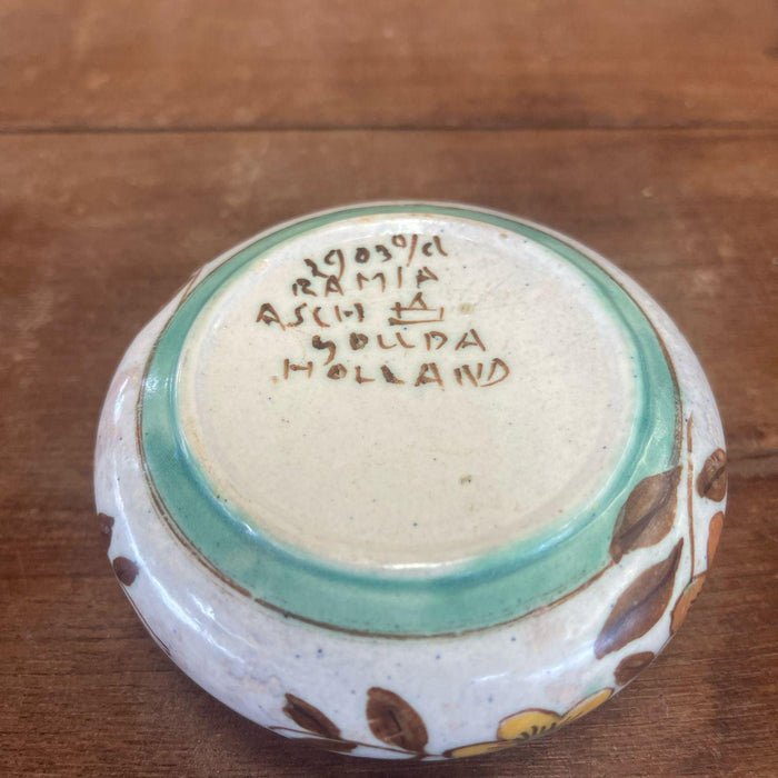 Antique Ceramic Hand Painted Bowl Imported From Holland. Circa 1903