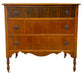 Antique Early 20th Century Walnut Toned 3-Drawer Dresser by John Furniture Company