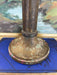Antique Patinated Brass Toned Candlestick Holder with Wax Residue, Early 20th Century