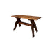 Antique Pyrography Trestle Wood Folk Art Decorative Bench or Accent Entryway Table UK Import