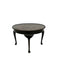 Antique Queen Anne Style Round Low Table with Scalloped Gallery Edge and Cabriole Legs