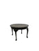 Antique Queen Anne Style Round Low Table with Scalloped Gallery Edge and Cabriole Legs