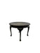 Antique Queen Anne Style Round Low Table with Scalloped Gallery Edge and Cabriole Legs