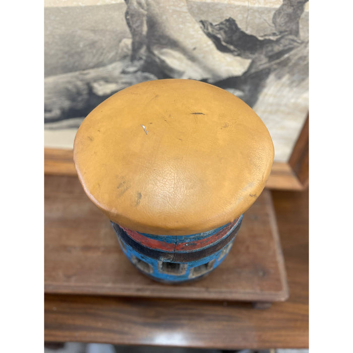 Antique Repurposed Wagon Wheel Hub Decorative Wooden Art Piece.