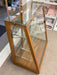 Antique Retail Oak Display Cabinet from Wells Butchers’ Supply Co. Seattle, Slanted Glass Showcase
