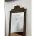 Antique Sculpted Wood Frame Mirror With Floral Etching.