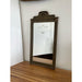 Antique Sculpted Wood Frame Mirror With Floral Etching.