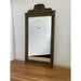 Antique Sculpted Wood Frame Mirror With Floral Etching.