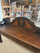 Antique Victorian Carved Oak Hall Bench Intricate Floral Design Entryway Furniture