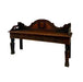 Antique Victorian Carved Oak Hall Bench Intricate Floral Design Entryway Furniture