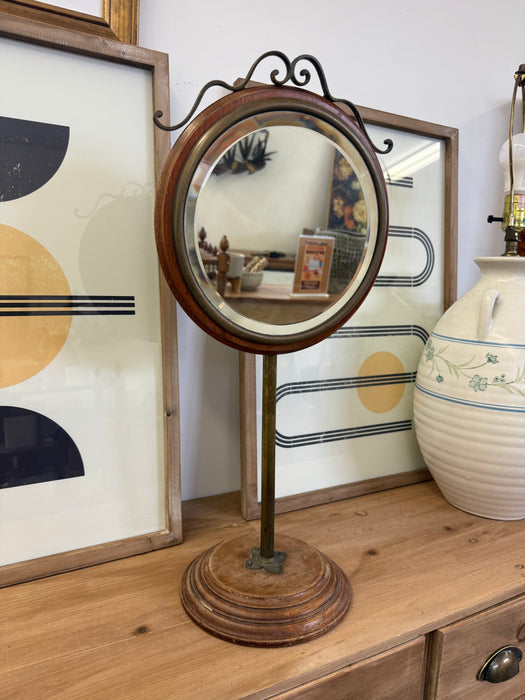 Antique Victorian Style Wooden tilting Vanity Mirror