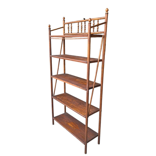 Antique Wood Etagere Book Shelf or Bookcase Bobbin Wooden Turned Details ( Available by Online Purchase Only)