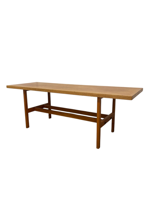 Vintage Danish Mid Century Modern White Oak Coffee Table Attributed to Berge Mogensen
