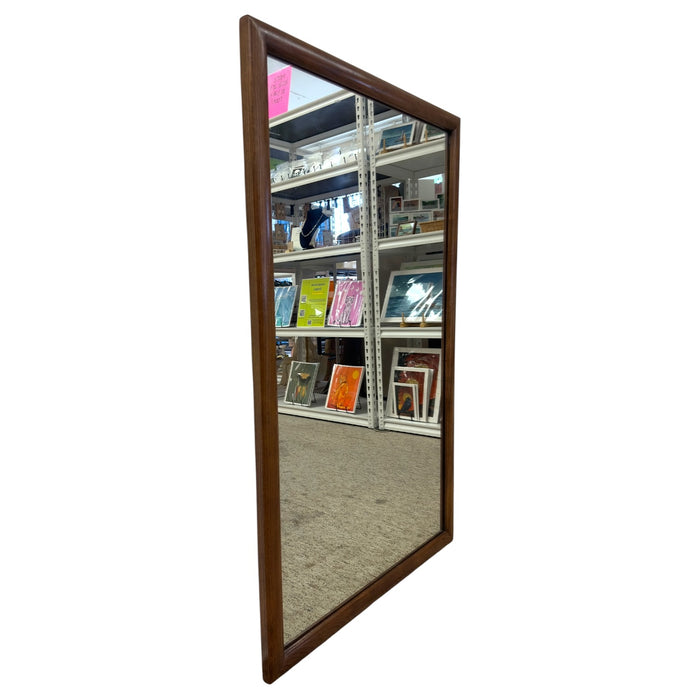 Vintage Mid-Century Modern Wood Frame Wall Mirror
