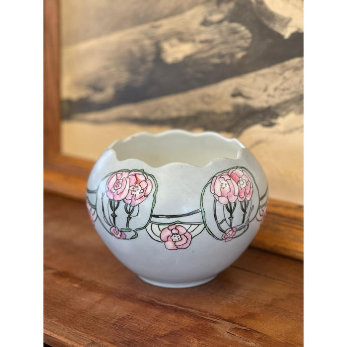 Antique Ceramic Floral Vase