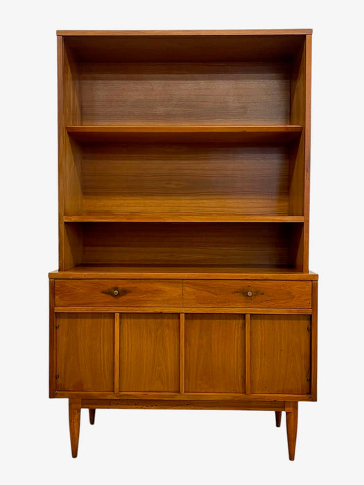 Vintage Mid Century Modern Hutch Bookcase Cabinet