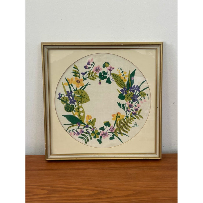 Vintage Original Framed and Signed Floral Artwork
