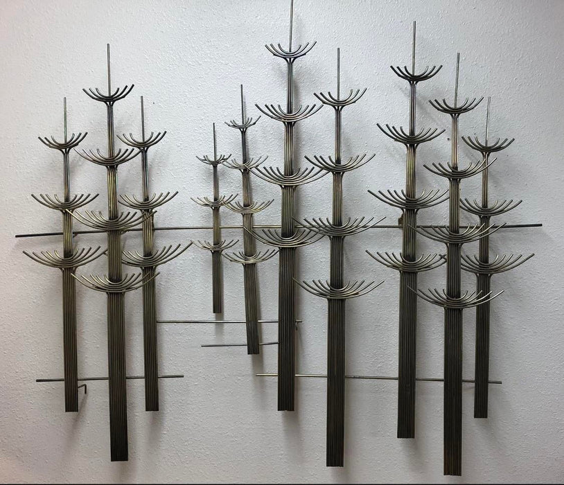 Vintage Mid Century Modern Metal Welded Tree Sculpture by Curtis Jere Signed circa 1977