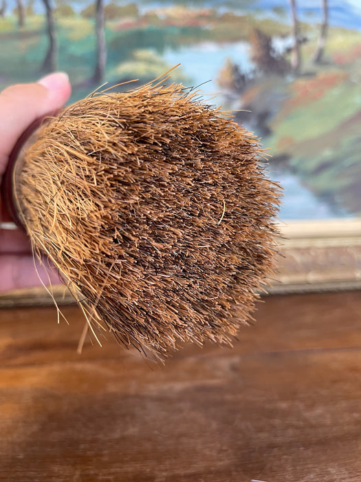 Handcrafted Whisk Broom with Turned Wood Handle and Natural bristles