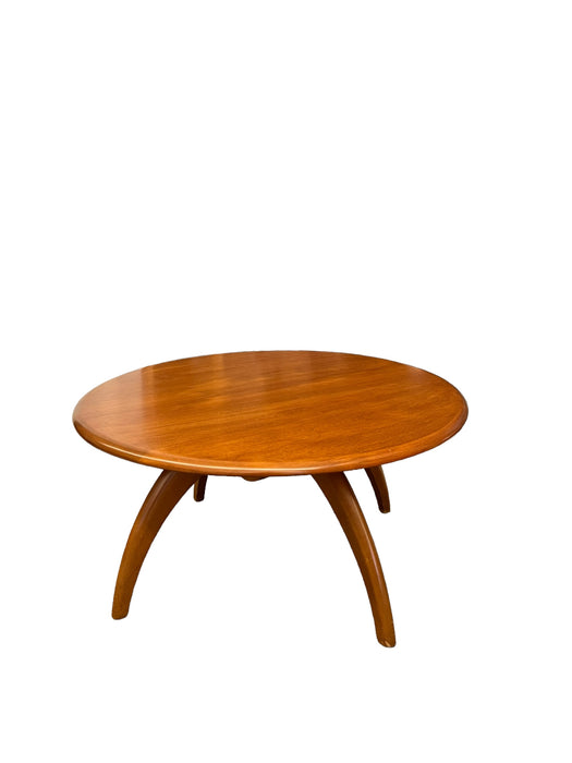 Vintage Mid Century Modern Solid Maple Wood Coffee Table by Heywood Wakefield With Lazy Susan Top