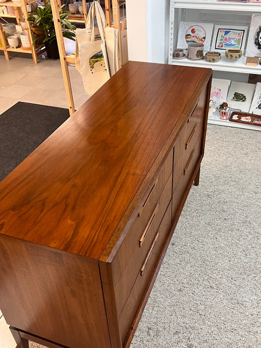 Vintage Mid Century Modern Solid Walnut Dresser and End Table Set  Dovetailed Drawers by United Furniture