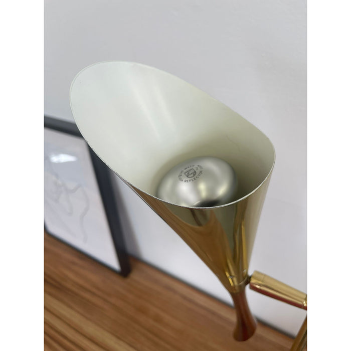 Vintage Mid Century Modern Brass Tone Atomic Shaped Lamp