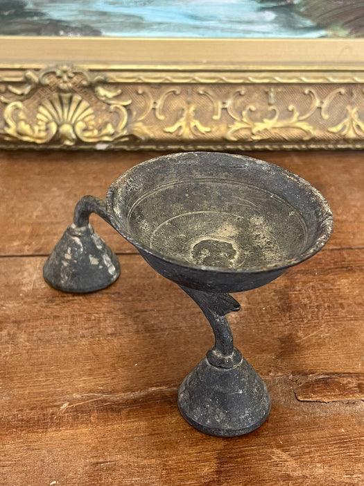 Vintage possibly brass unique style decorative oil Lamp