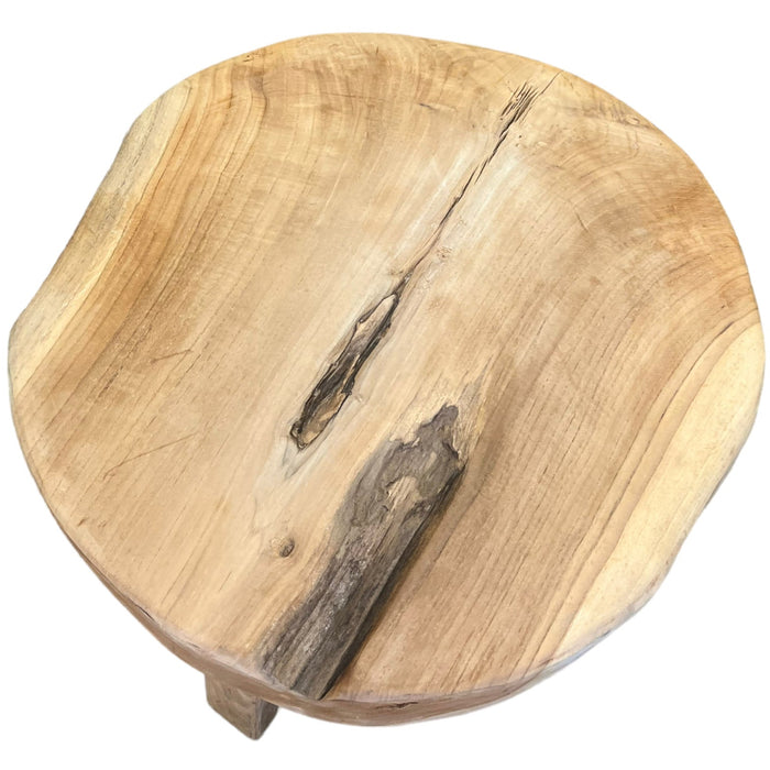 Brand New Solid Teak Wood Slab Accent Table or Plant Stand