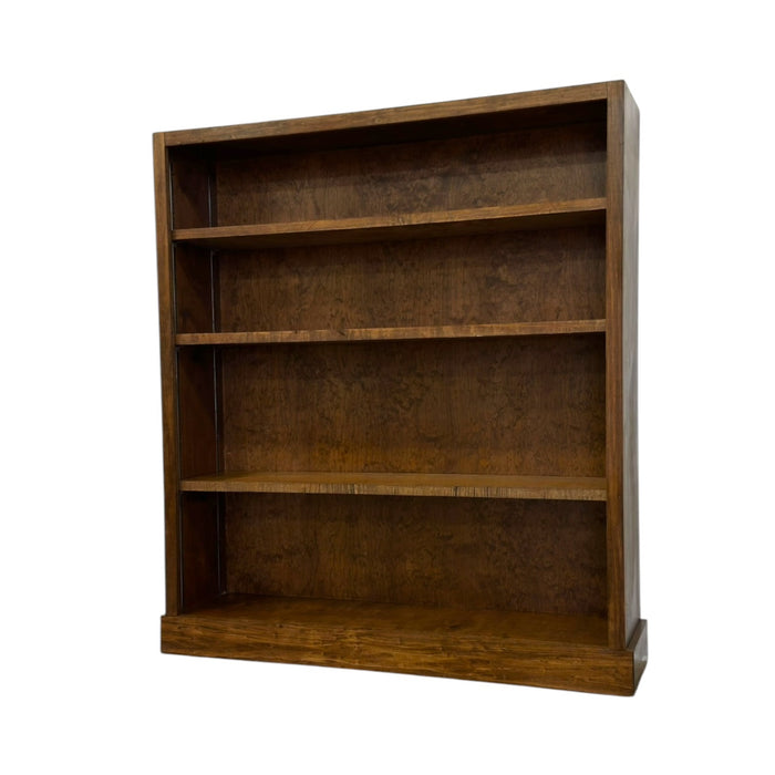 Vintage Mid Century Modern Stained Wood Adjustable Book Shelf.