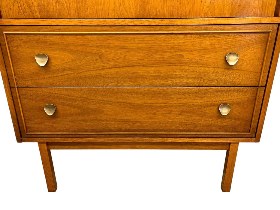 Vintage Mid Century Modern Dixie Highboy Dresser Chest