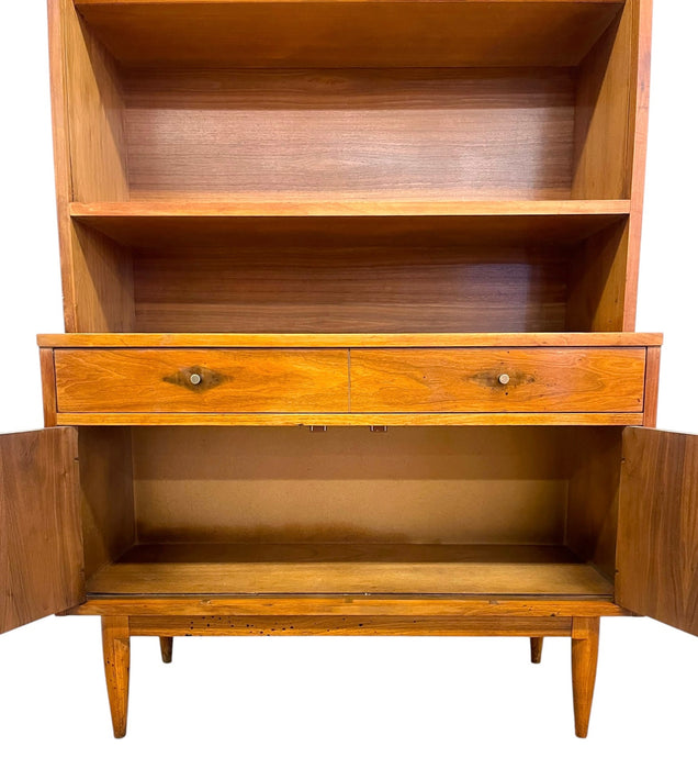 Vintage Mid Century Modern Hutch Bookcase Cabinet