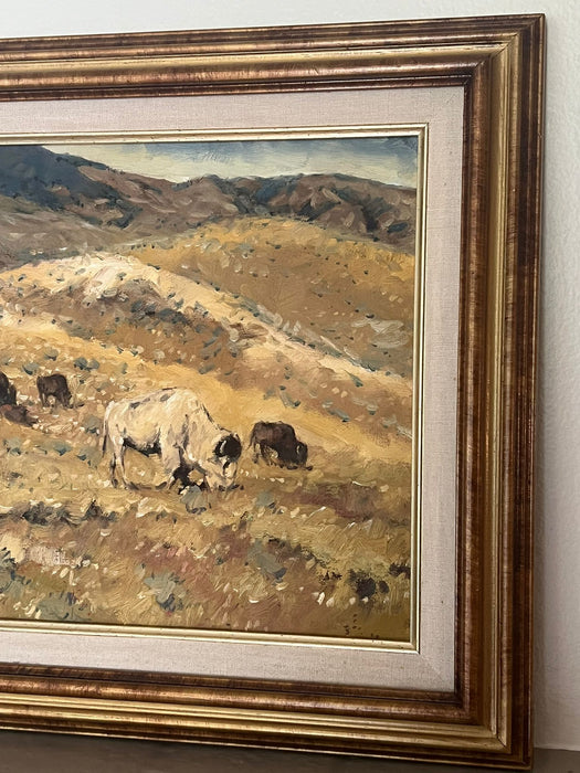 Vintage Bison Landscape by Sheryl Bodily