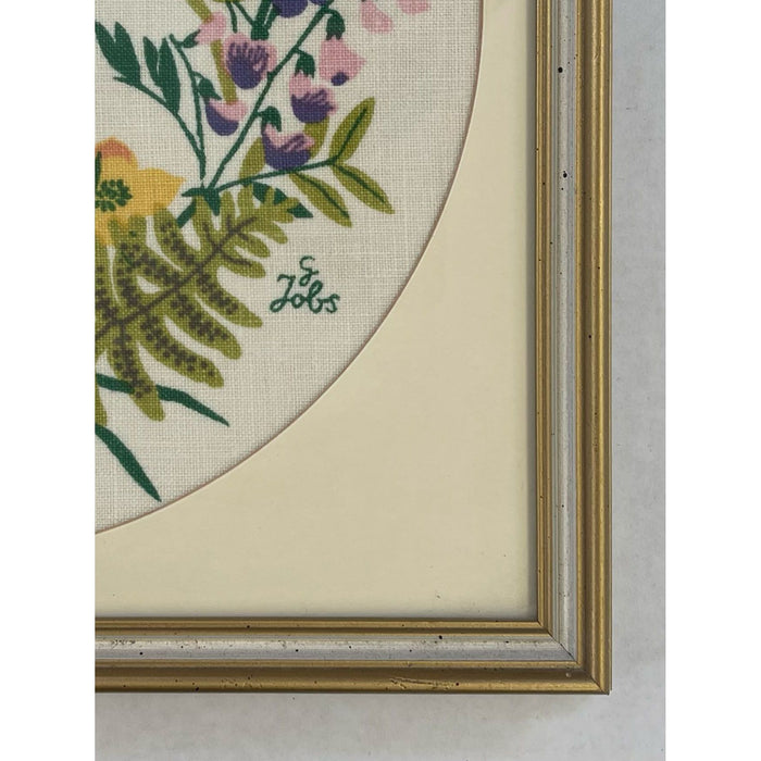 Vintage Original Framed and Signed Floral Artwork