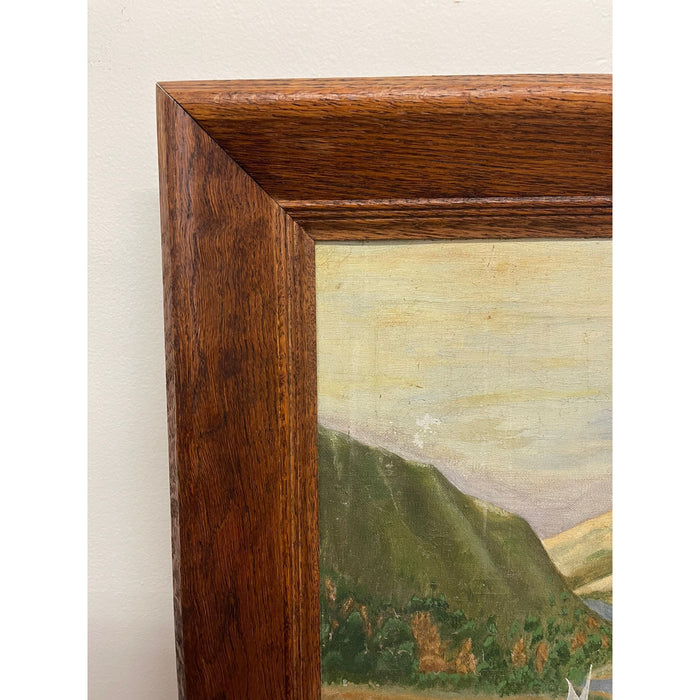 Vintage Original Framed and Signed Lakeside Landscape Artwork