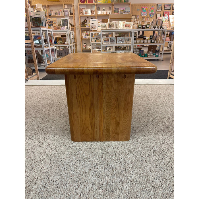 Vintage Solid Rounded Corner Wood
Side Table circa 1970's