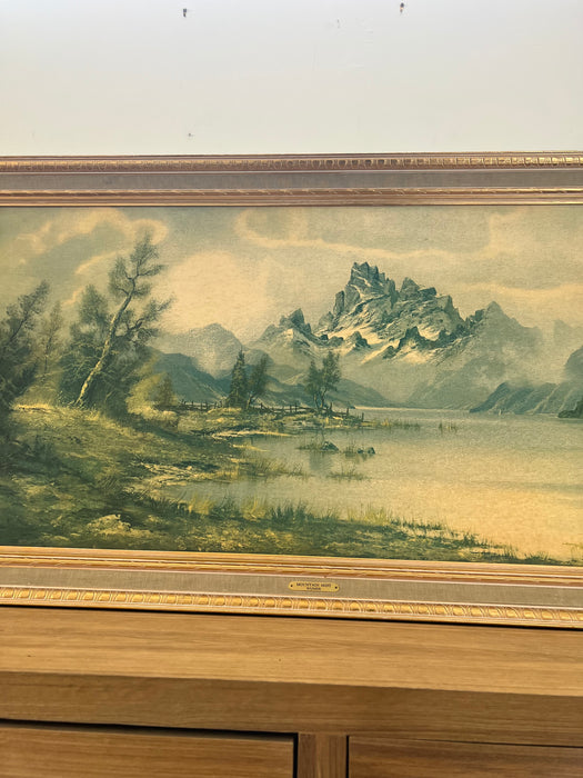 Vintage Print Wilmer Mountain Mist Landscape.