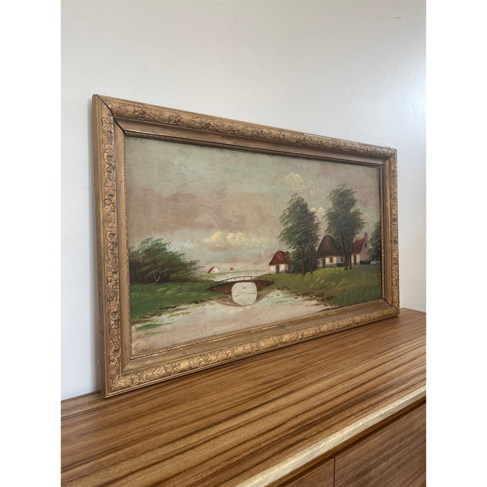 Vintage Framed Landscape Painting