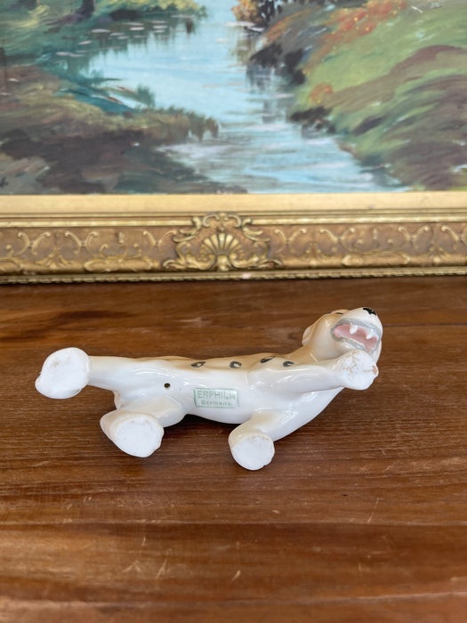 Vintage Erphila Germany Porcelain Leopard Figurine with Hand-Painted Details