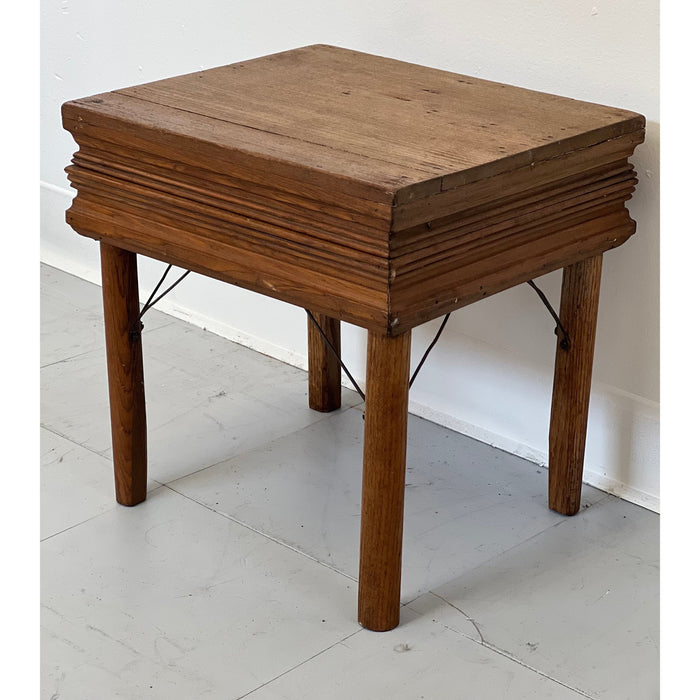 Vintage Mission Style Accent Table with Storage