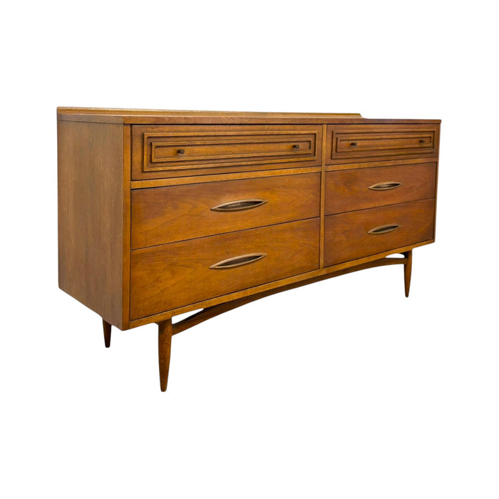Vintage Mid-Century Modern Broyhill Premier Sculptra 6 Drawer Dresser.