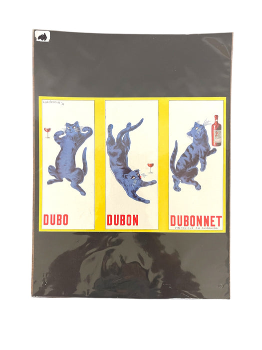 French Dubonnet Advertising Poster Print with Blue Cat Design, 1937 D'Ornellas