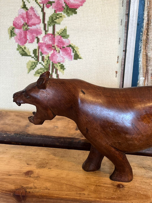 Mutiso African wood carving of a Lioness.(Available by Online Purchase Only)